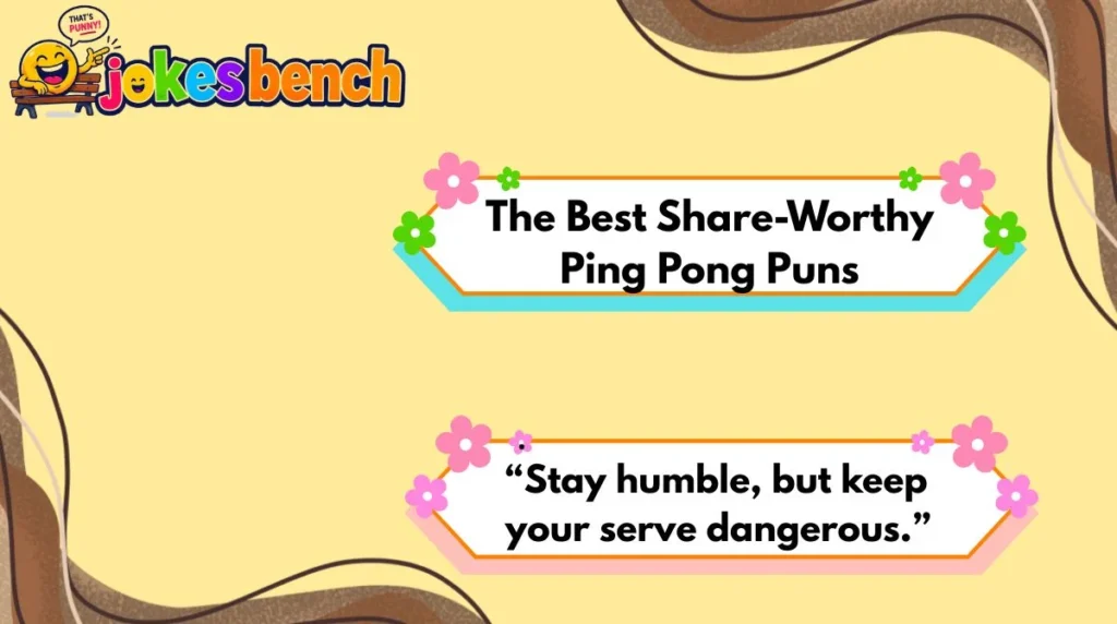 The Best Share-Worthy Ping Pong Puns
