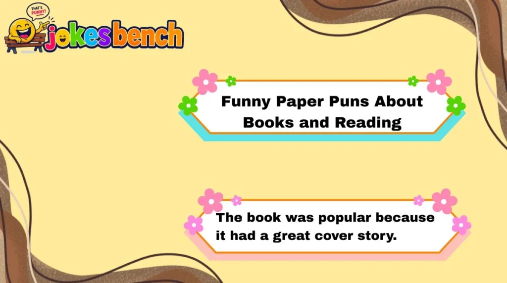 Funny Paper Puns About Books and Reading