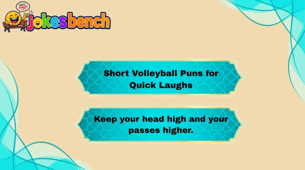 Short Volleyball Puns for Quick Laughs